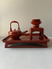 红色复古原始日本古董玻璃杯和杯子| eBay