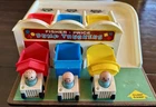 Vintage 1965 Little People Dump Truckers Original Wood Drivers Great Condition