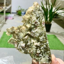 127G Natural green lepidolite Flaky Crystal Specimen Healing- Museum Grade