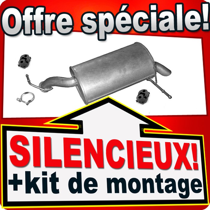 Silencieux arrière d'échappement en acier durable pour Peugeot 407 2.2 16V Berline