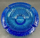 Blenko Glass Cobalt Blue 9” Ashtray