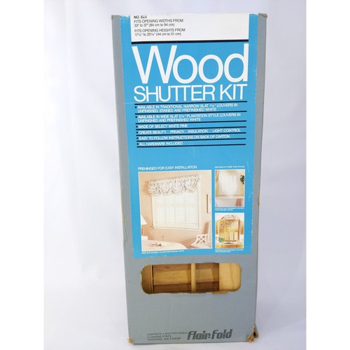 Flair-Fold 4 Panel Wood Shutter Kit 33-37 Wide White Pine Cottagecore Farmhouse