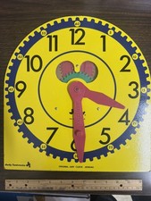 Original JUDY CLOCK Large VINTAGE Teach Time 13" Used Very Good Condition