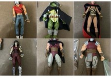 NECA TMNT 6 Figure Lot with Accessories And N...