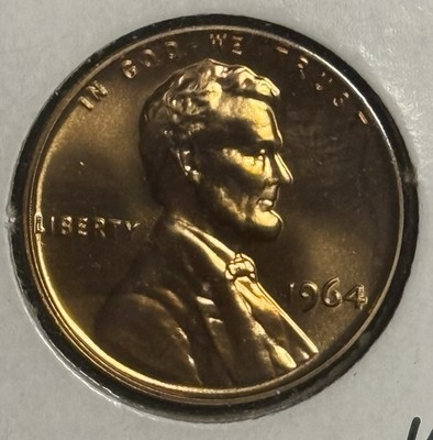 1964 Proof Lincoln Cent GEM RED Brilliant Proof 1c Coin   Nice Mirror Surfaces