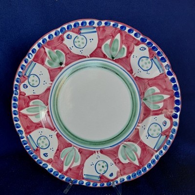 SOLIMENE VIETRI CHAMPAGNA CHICKEN PATTERN SERVING PLATE 12'' ITALY Retired WOW!!!