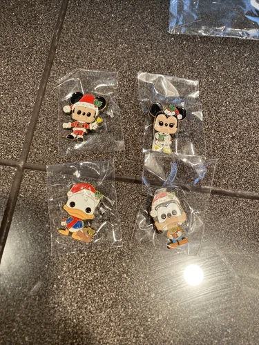 Funko Disney Amazon Exclusive Mickey +Donald + Minnie + Goofy Pins- Set Of 4