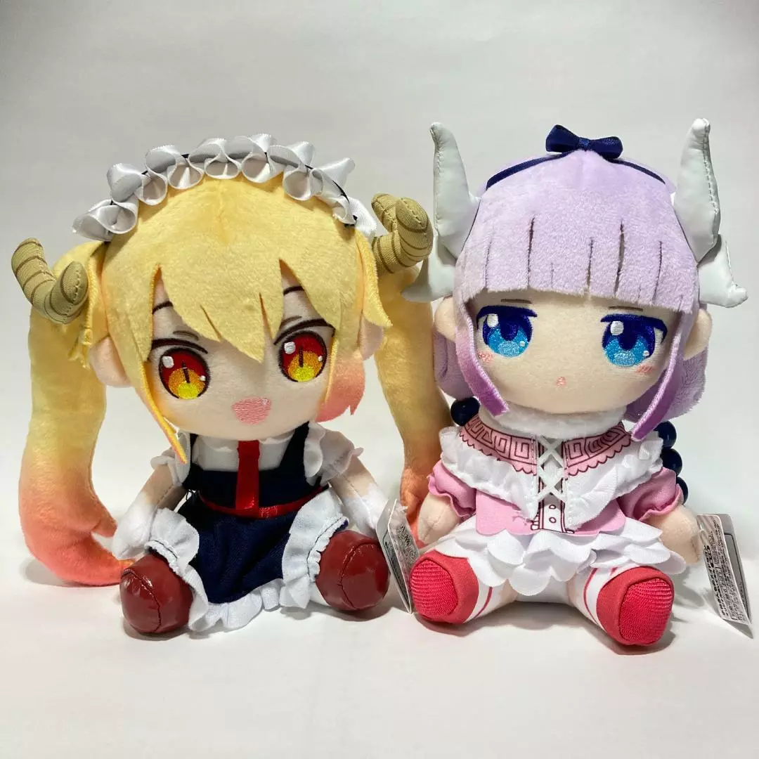 Miss Kobayashi s Dragon Maid Plush doll Set of 2 Kanna Tohru TAITO LTD 16cm
