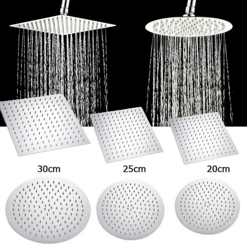 Kopfbrause Regendusche Regenbrause Brausekopf Duschkopf Bad Edelstahl poliert - Bild 2 von 4