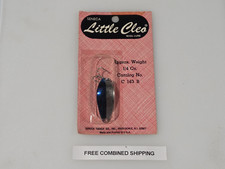 Vintage Seneca Little Cleo Wigl Lure 1/4oz C143B Blue Silver Casting Spoon New