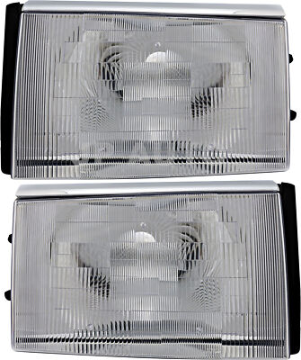 For 1986-1989 Volvo 244 245 240 Headlight Halogen Set Driver and Passenger Side