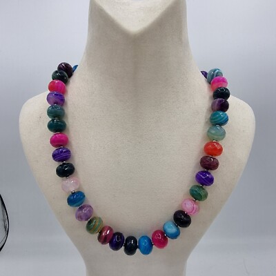 Sogni d`Oro buntes Edelstein - Collier / Kette Silber 925  Idar Oberstein