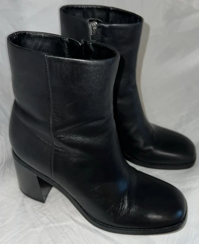 Marc Fisher Women’s Lysia, Black Ankle Booties, Size 8.5 M Leather