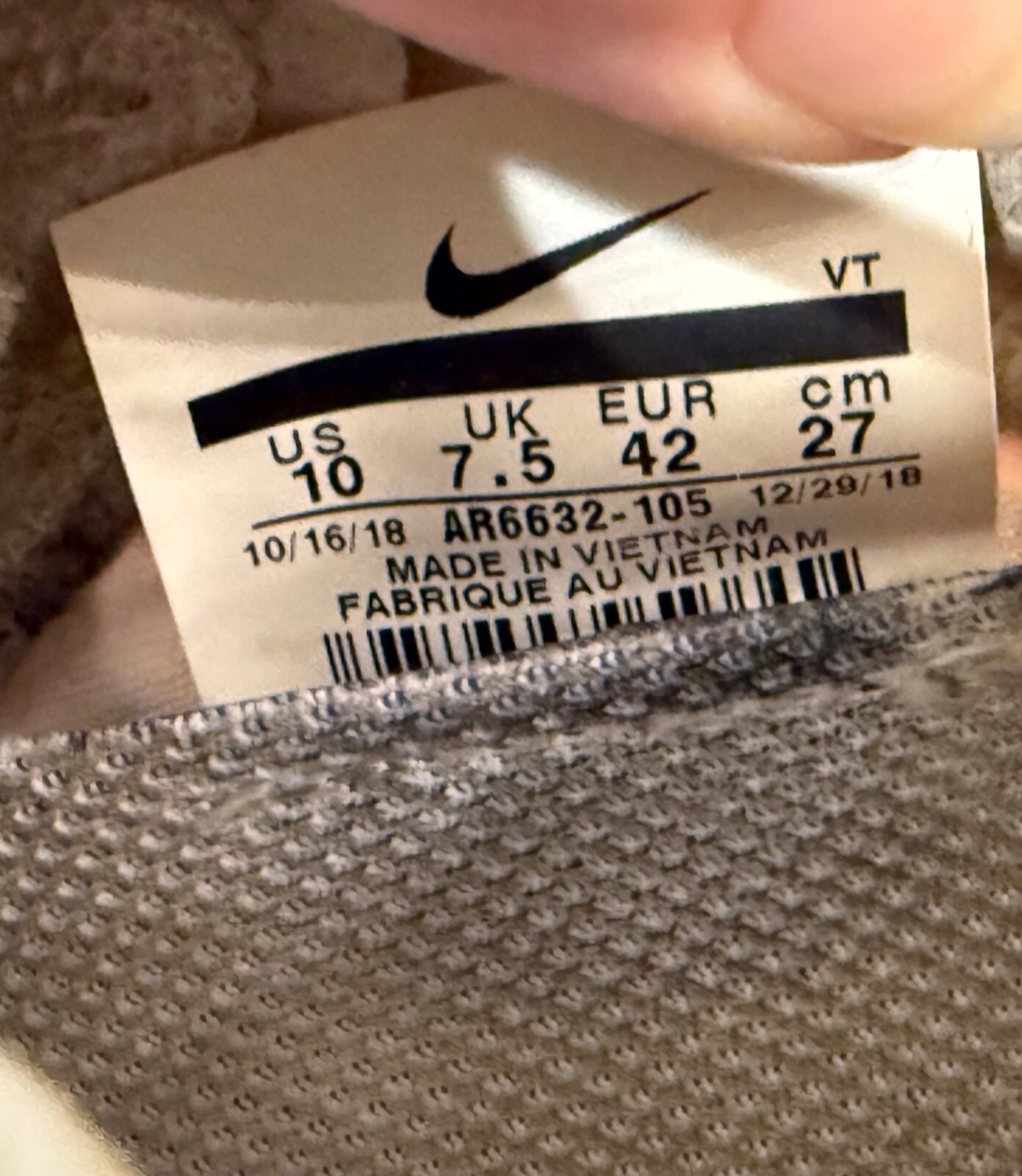 Nike Air VaporMax 2019 Womens Athletic Shoes Size 10 Pink & White Sneakers Jelly thumbnail 4