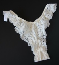 NWOT Victoria's Secret VTG 70s-80s Lace Brazilian Tanga Bikini Panty LARGE