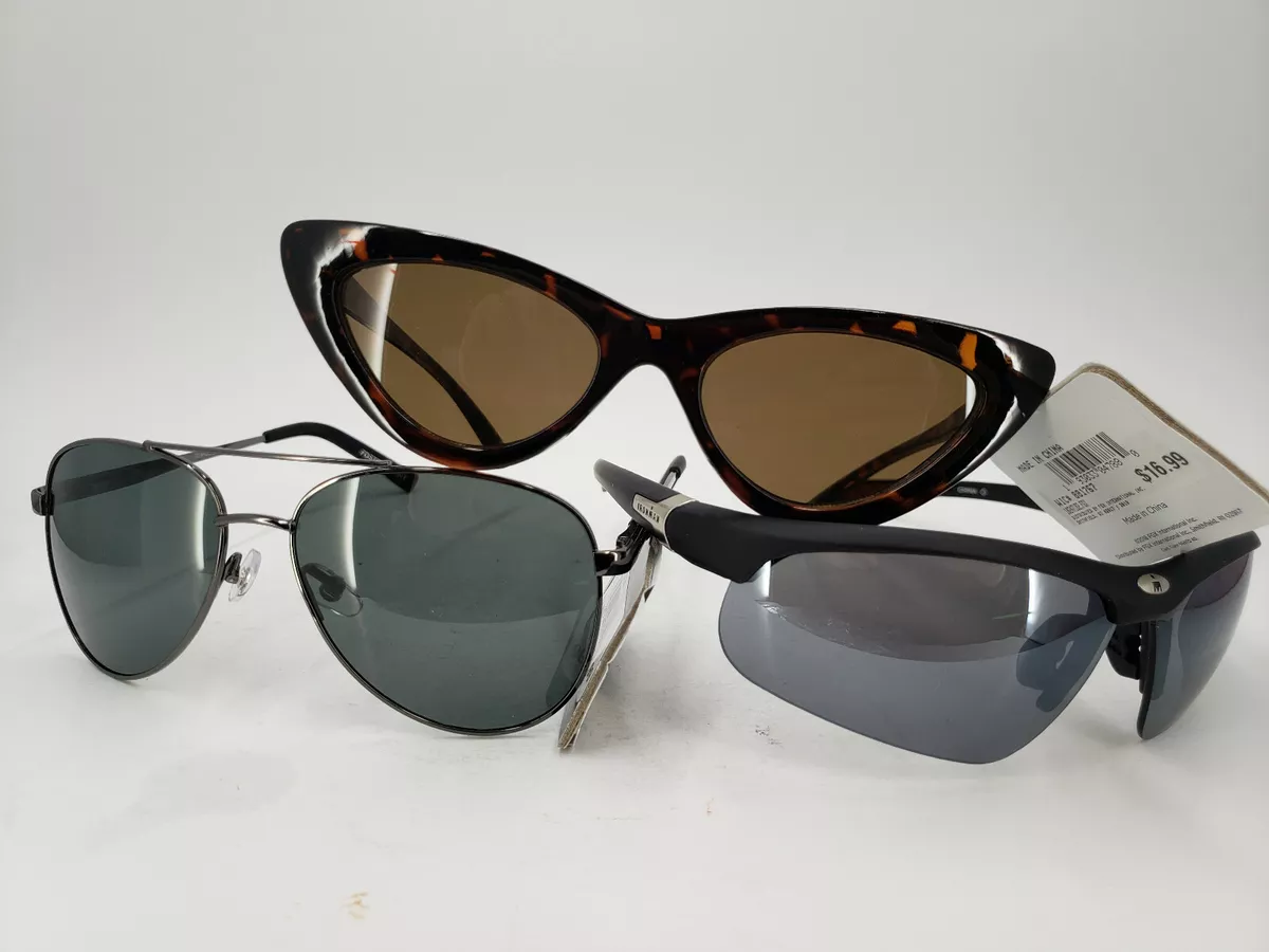 FOSTER GRANT TRUPOLAR COLOR ENHANCING WOMENS SUNGLASSES 3 PACK CALI BLUE