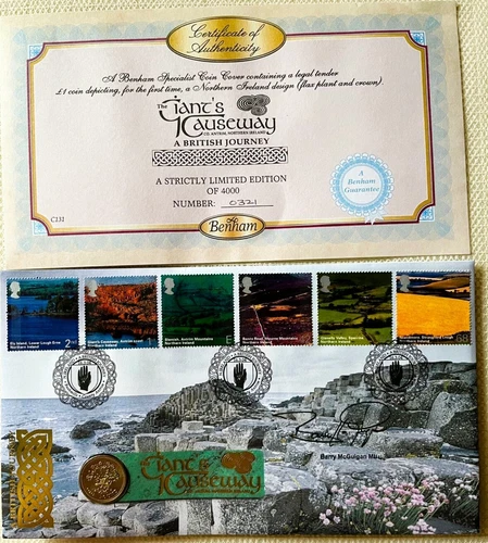 Benham Coin Cover - Signed Barry McGuigan - Giants Causeway A British Journey