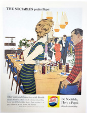The Sociables Dinner Party Pepsi Vtg Magazine Print Ads Bottles Soda Pop