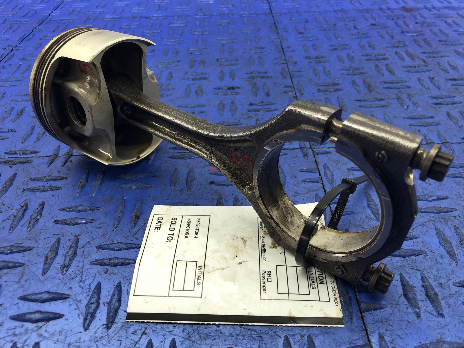 2011-2015 AUDI R8 4.2L ENGINE PISTON W/CONNECTING ROD 079107066CT OEM 2012 2013