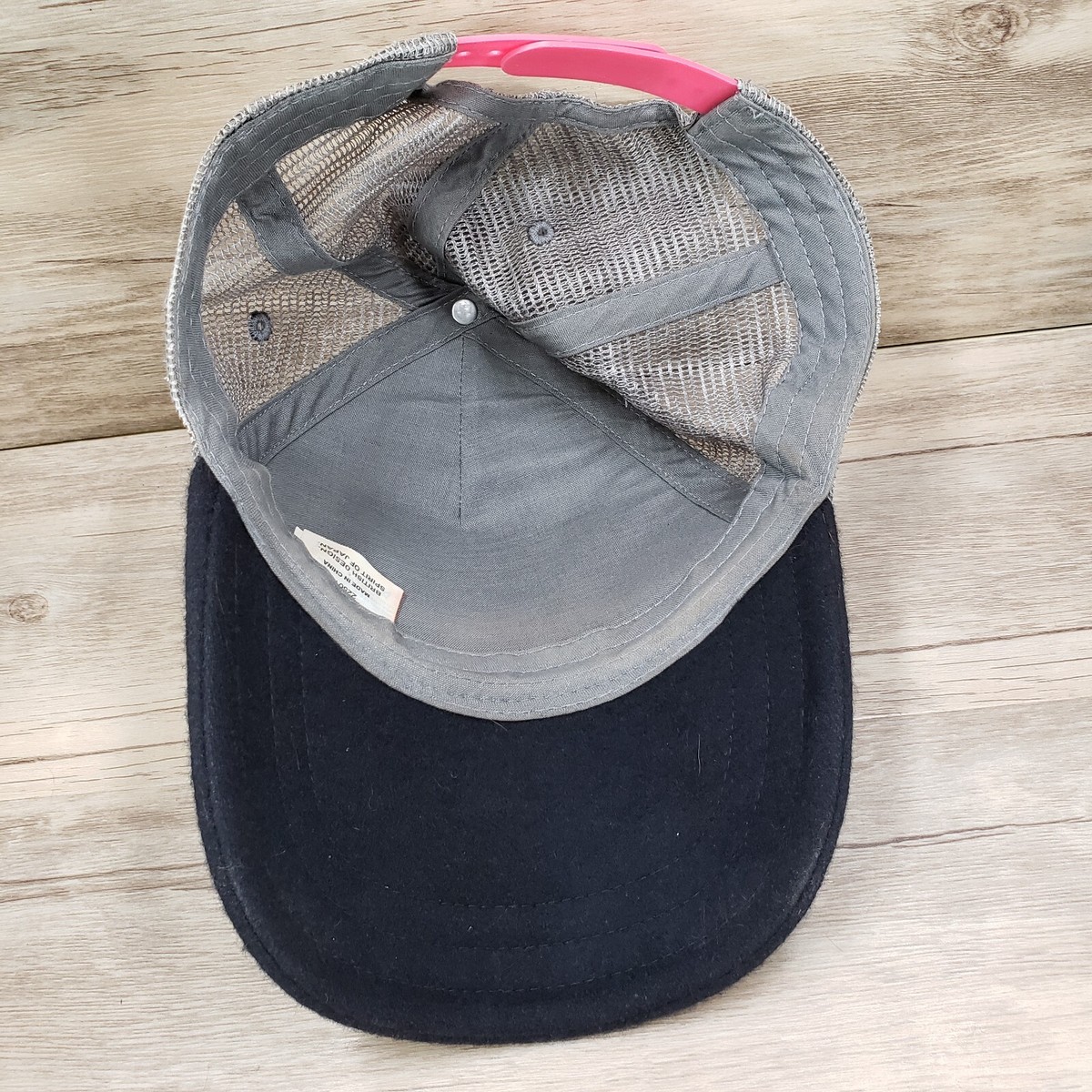Superdry Athletic Hat Cap Super League 89 Gray Mesh Pink