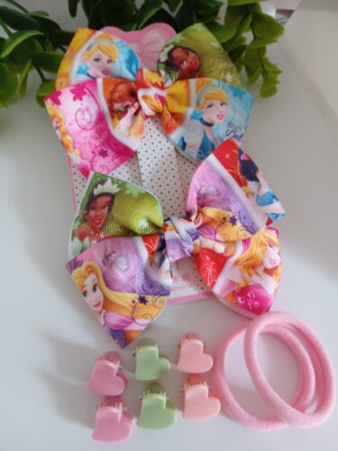 Disney Princess Hair Bow Alligator Clip Toddler Girls Baby School Bow 12pcs - Picture 2 of 8