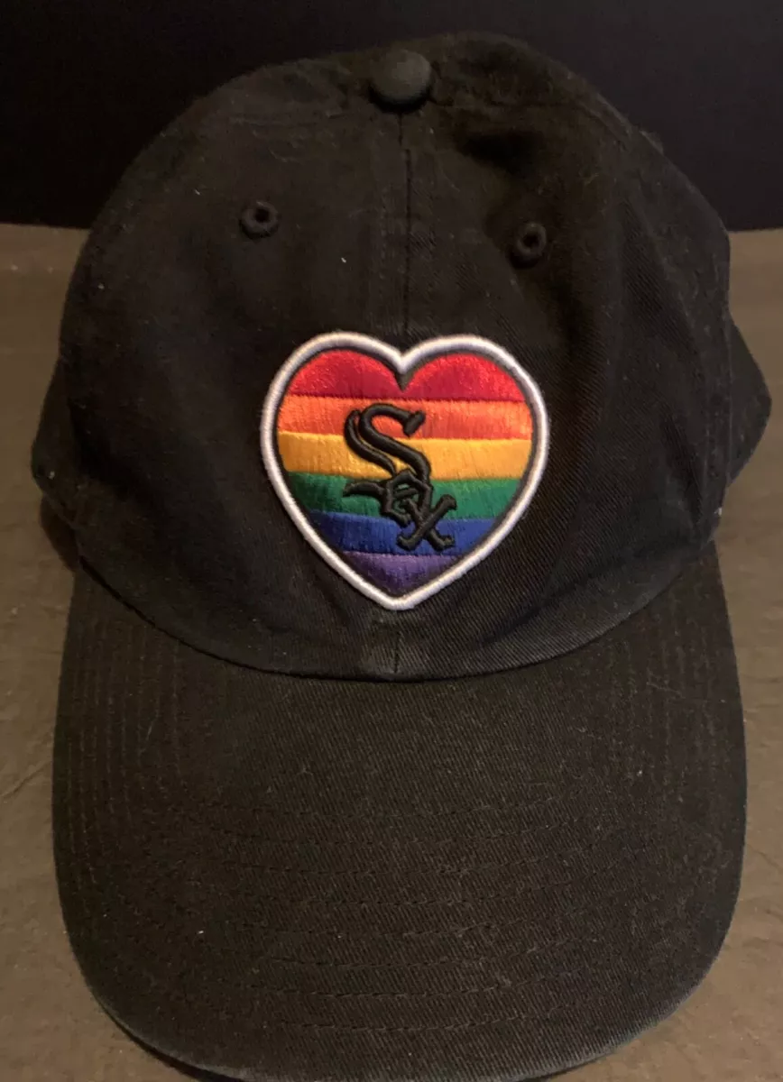 47 Forty Seven Chicago White Sox Rainbow Pride Heart Love Adjustable Hat