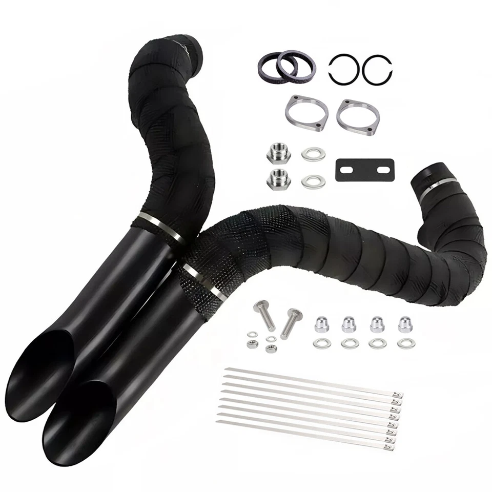 Черные прямые трубы для велосипедов Harley Forward Control 1984-23 Sportster/Softail - Изображение 2 из 4