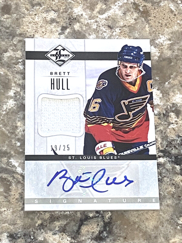 2012-13 Panini Limited Hockey Signature Brett Hull AUTO JERSEY #LJ-BH 19/25 - Picture 1 of 3