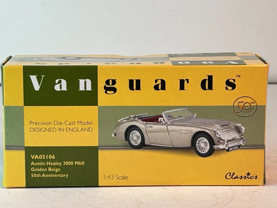 Corgi Vanguards 1:43 Scale Austin Healey MKII 3000, Golden Beige with Box - Image 3 of 4