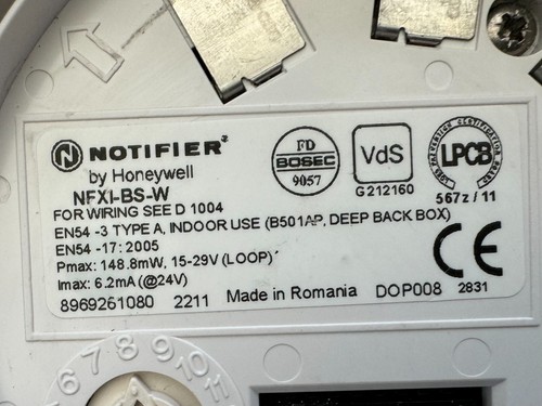 £18 GBP - Notifier - NFXI-BS-W - Addressable Base Sounder - BSO-PP-I02 - Picture 4 of 4