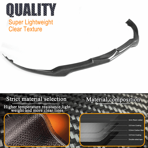 For Alfa Romeo Giulia Sport Sedan 2016-18 REAl Carbon Front Bumper Lip Spoiler - Bild 8 von 11