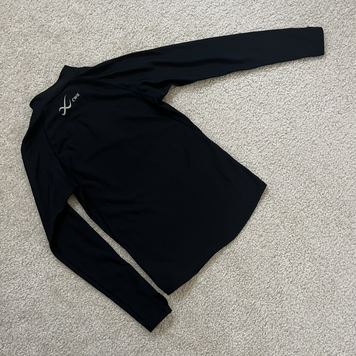 CW-X Insulator Zip-T Black 1/4 Zip Turtleneck WM Sz Sm Base Layer