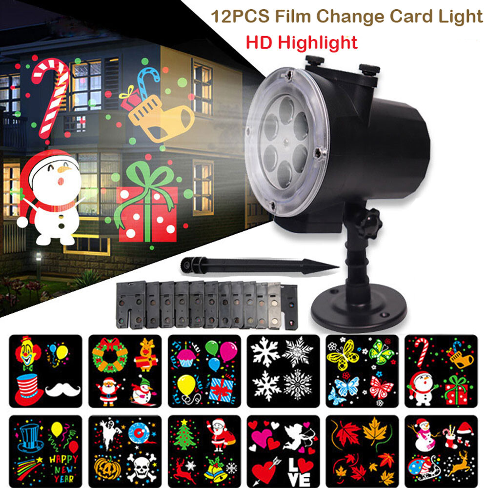 Proiettore Decorativo Per Halloween A LED Con 16 Immagini | Impermeabile, Per Esterno E Interno, Alimentazione USB, Per Giardino, Finestre E Feste