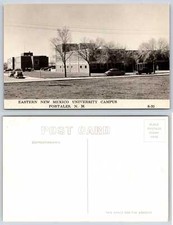 Portales New Mexico EASTERN NEW MEXICO UNIVERSITY CAMPUS OLD CARS Postcard Q269
