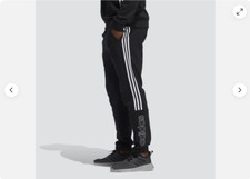 ADIDAS MEN'S 3 STRIPE LOGO JOGGER PANTS BLACK/WHITE SMALL NWT