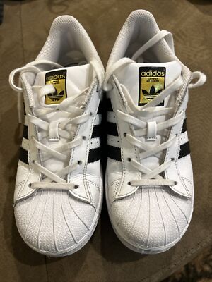 Adidas Sneaker Size 3 Kid Superstar Pro Model Shell Toe White Ortholite Low Top