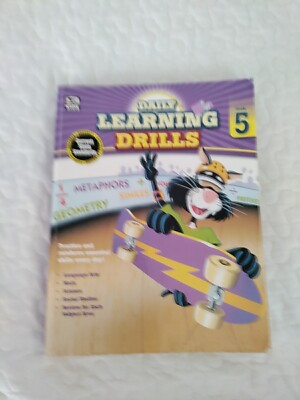 Daily Learning Drills Gr 5 Homeschool Workbook Math Science Social Studies READ