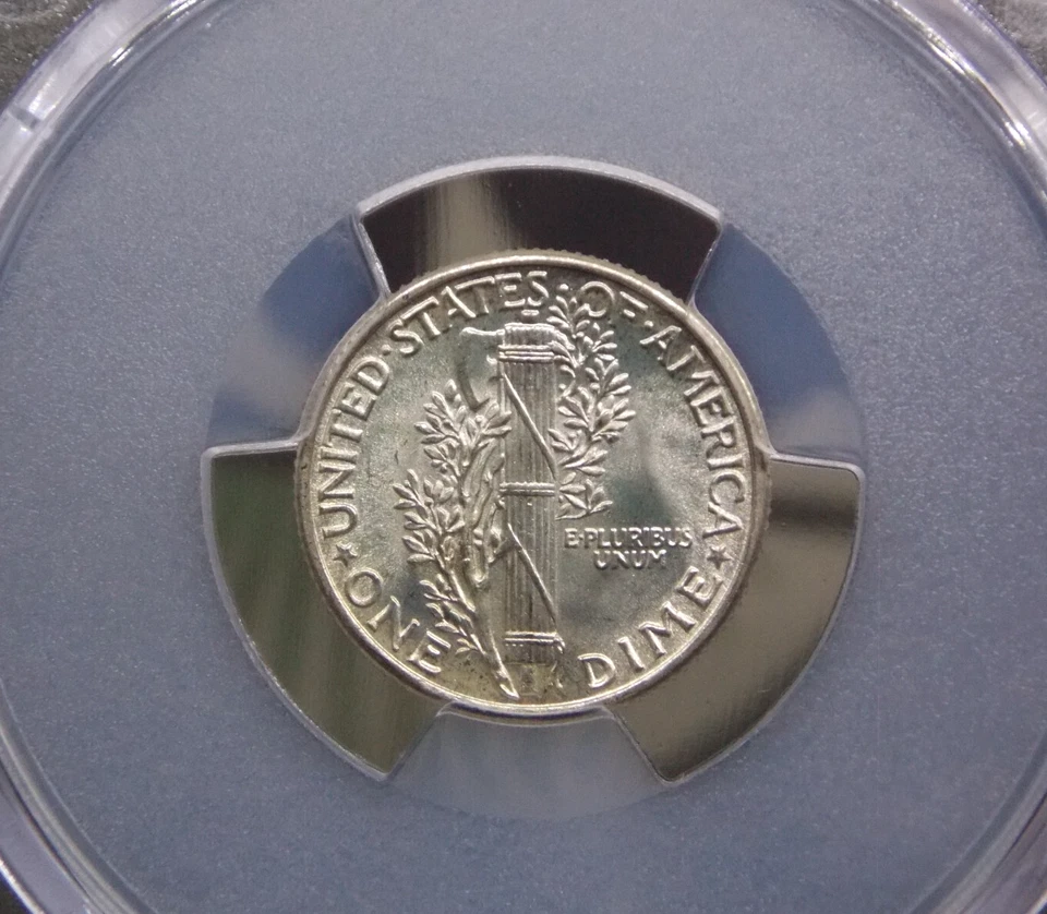 1940 "P" Mercury SILVER Dime 10c PCGS MS67 FB #308 *FULL BANDS* Gem BU Unc ECC&C - Image 2 of 4