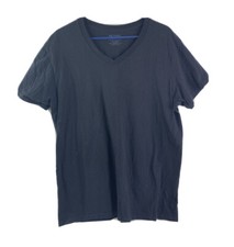 Gildan Womens Large Black V-Neck T-Shirt