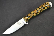 Busse Custom Mini Mean Street .16" Satin INFI Blade, Full Sassafras Wood Branch