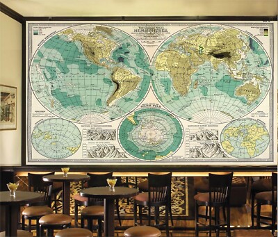 3D World Map 3060 Wallpaper Mural Wall Print Wall Wallpaper Murals US Coco