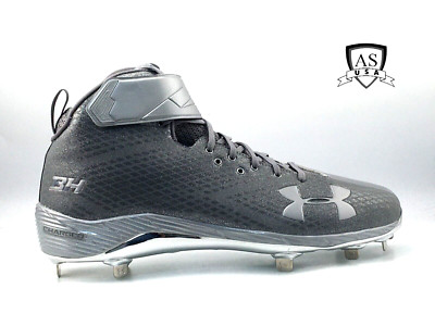 Under Armour Size 14 Men Harper One ST Limited Edition Cleats 1288001-007 Silver