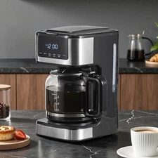 12-Cup Coffee Maker, Iced Coffee, Touch Screen, Strong Brew, Auto Shut-Off