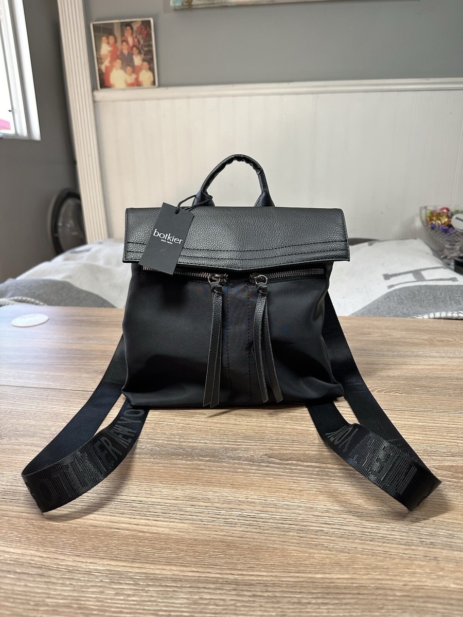 BOTKIER NEW YORK Trigger Black Bag Small Shoulder Sling Backpack