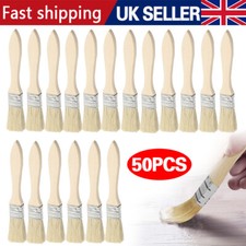 50Pack 1 inch Chip Paint Brushes Set Flat Natural Bristle Disposable Paint Brush