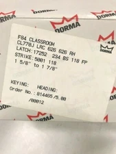DORMA DOOR CL770J LRC 626 Classroom Func Gr 2 2-3/4" ASA Less SFIC 6 or 7 L/CORE