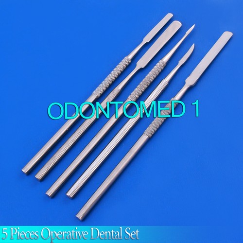 Set Odontoiatrico Operativo Strumenti Surigali in Acciaio Inox 5 Pezzi PR-117 - Foto 2 di 3