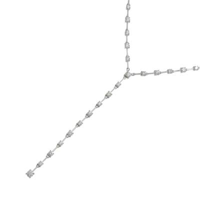 Ponte Vecchio Diamond Necklace 18K White Gold 750