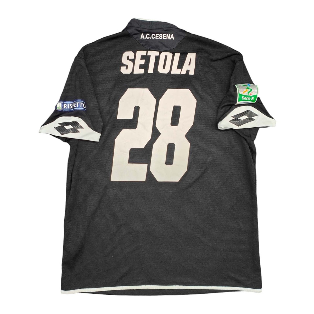 MAGLIA ac cesena calcio lotto setola L 2017-18 INDOSSATA MATCHWORN