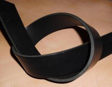 Leder SCHWARZ RIEMEN Stärke ⌀4mm Flachriemen Gürtelriemen Basteln Punzieren